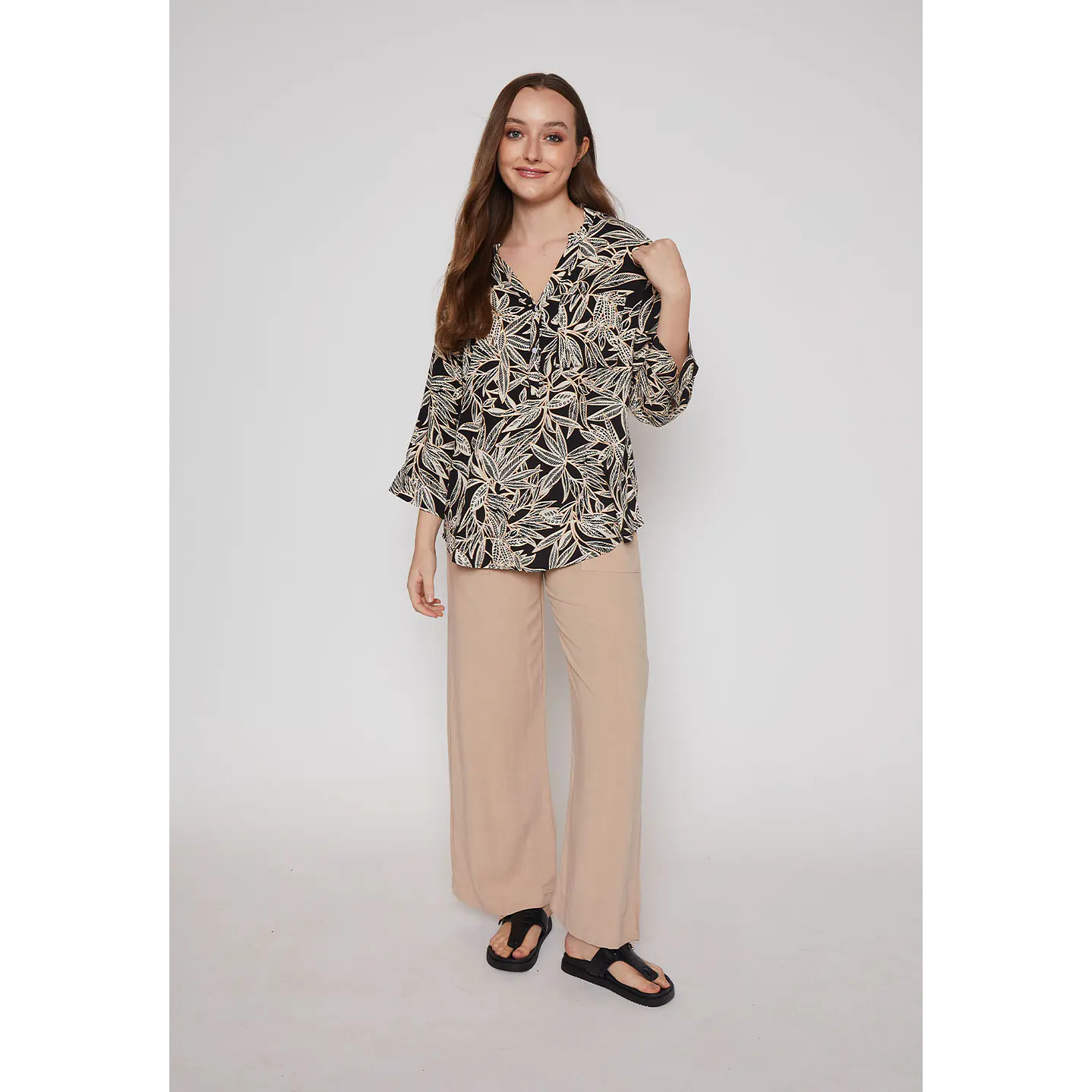 Blusa Chic Mao Mujer Negro Familyshop 2