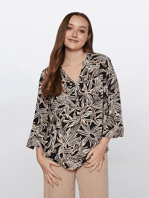 Blusa Chic Mao Mujer Negro Familyshop