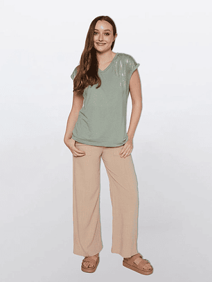 Pantalón Lino Mujer Arena Familyshop