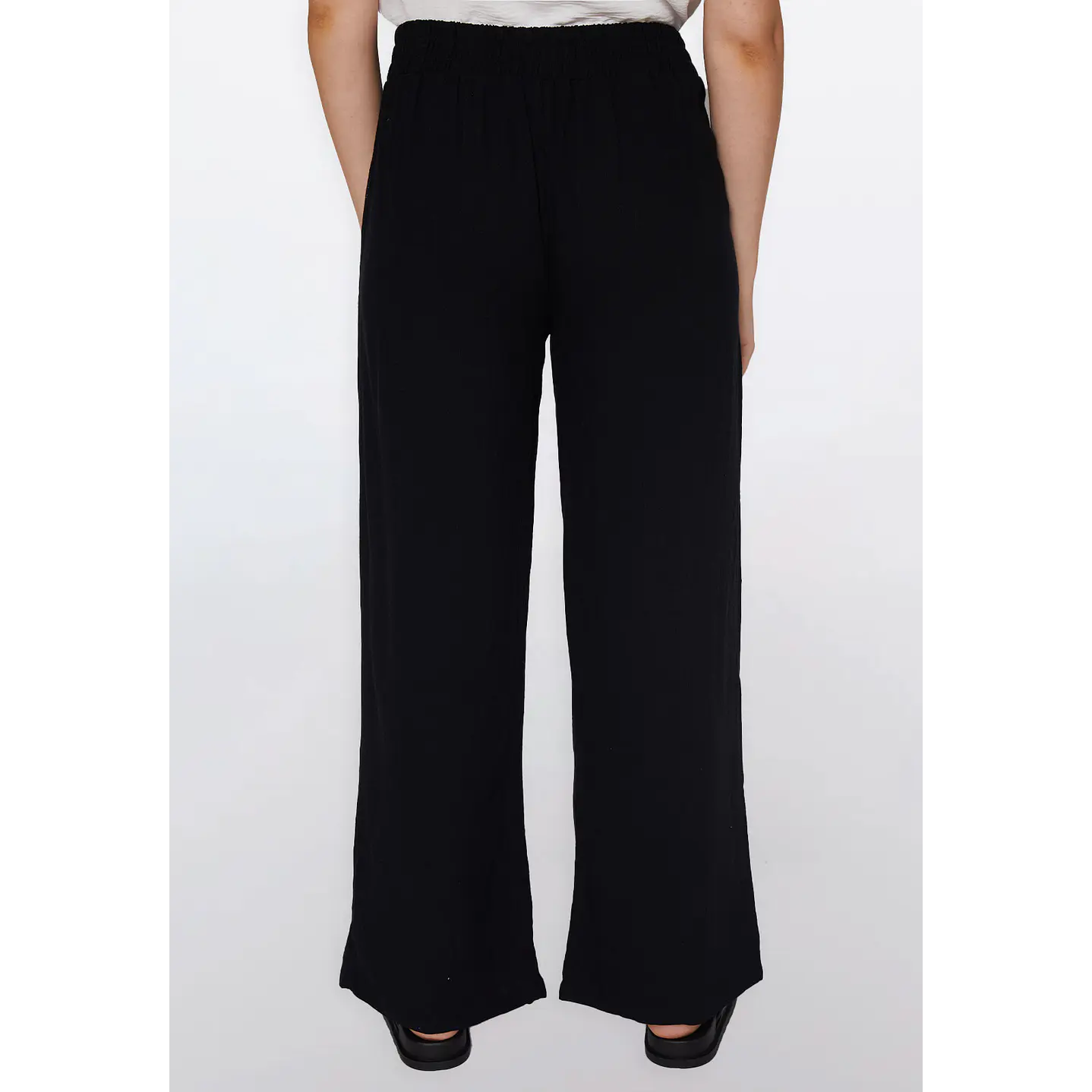Pantalón Lino Mujer Negro Familyshop 4
