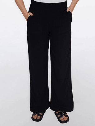 Pantalón Lino Mujer Negro Familyshop
