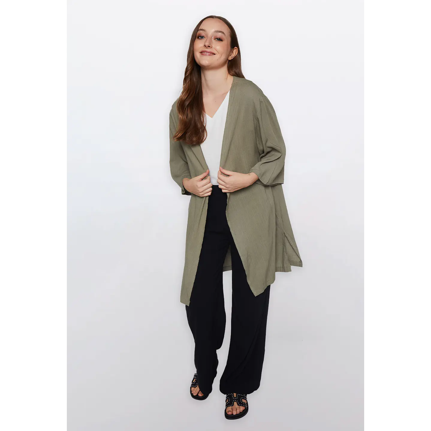 Tapado Mujer Manga 3/4 Verde Familyshop 2