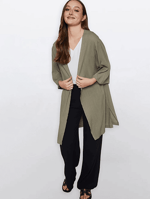 Tapado Mujer Manga 3/4 Verde Familyshop