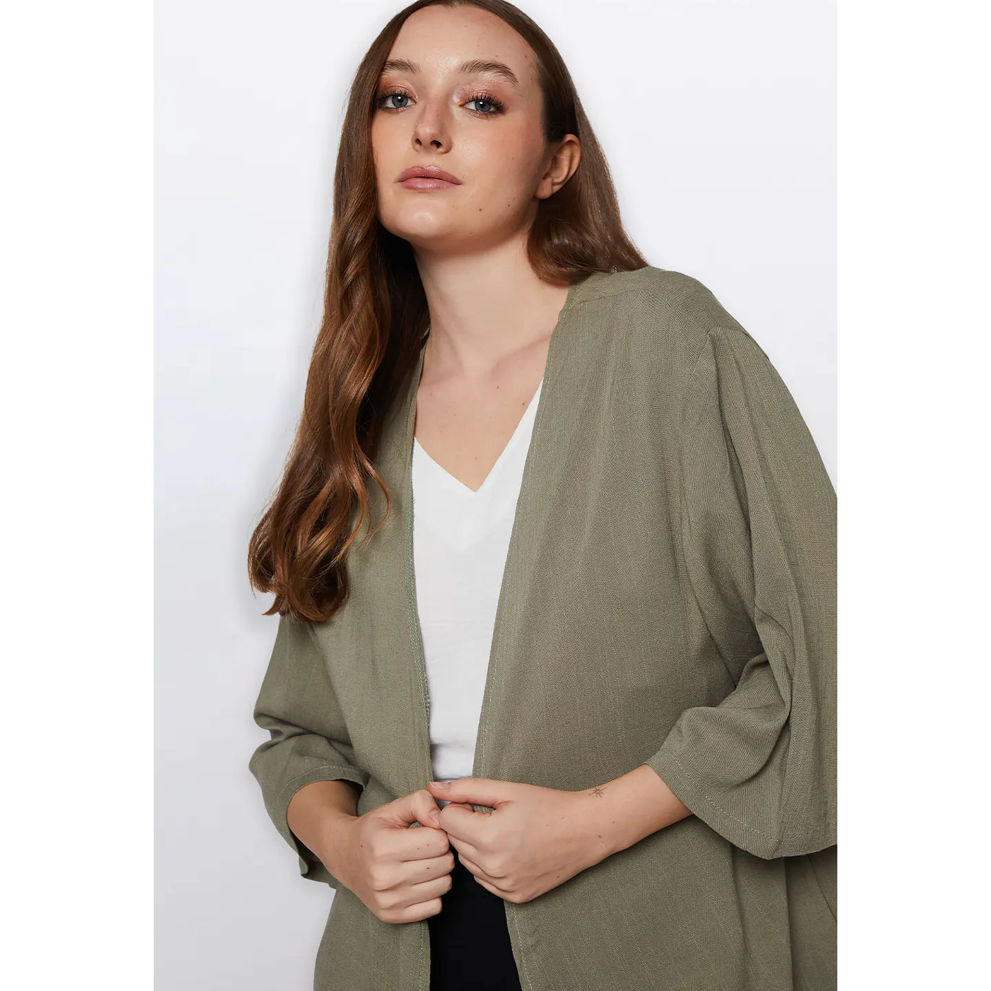 Tapado Mujer Manga 3/4 Verde Familyshop 1