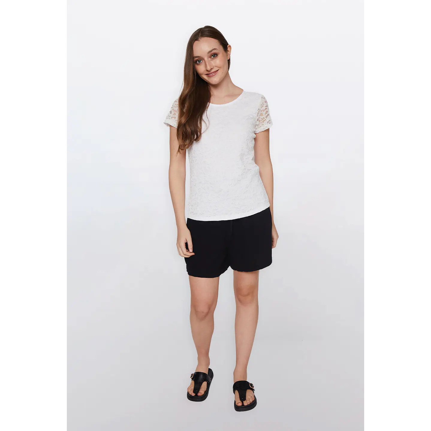 Polera Mujer Encaje Crudo Familyshop 2