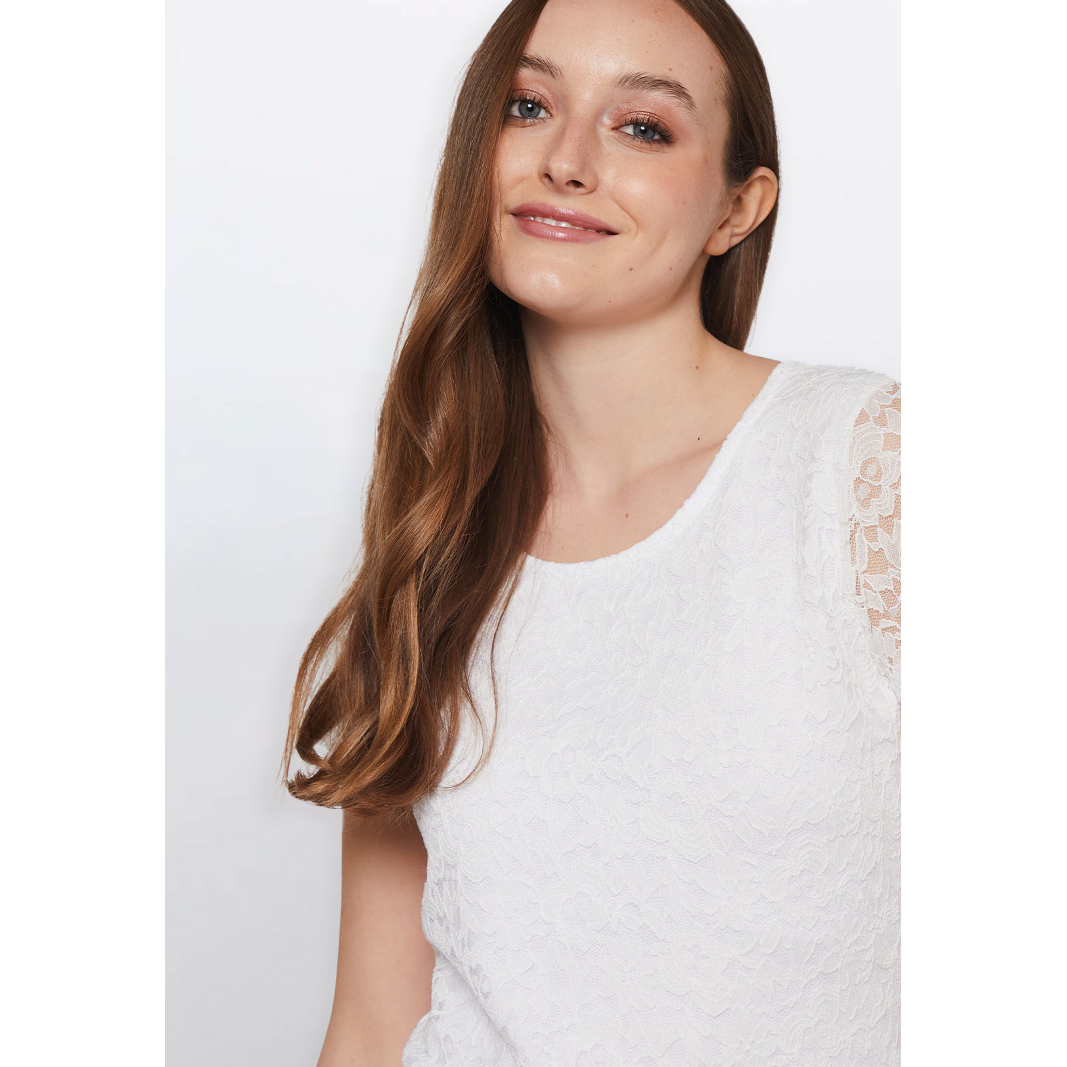 Polera Mujer Encaje Crudo Familyshop 3