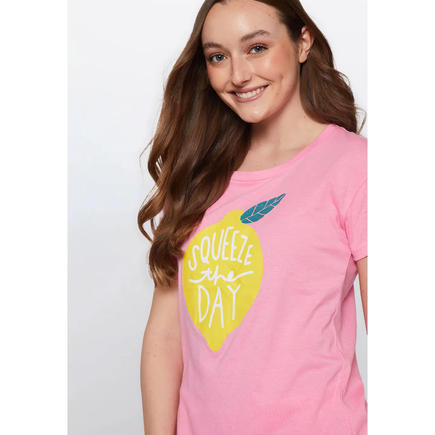 Pijama Corto Limón Mujer Rosado Familyshop 3