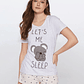 Pijama Corto Sleep Mujer Gris Familyshop - Miniatura 2
