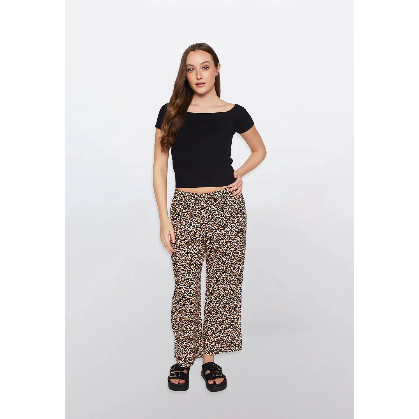 Pantalón Mujer Basta Recta Café Familyshop 2