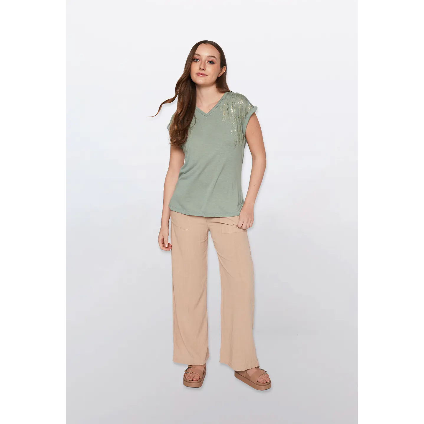 Polera Mujer Gold Hombro Verde Familyshop 2