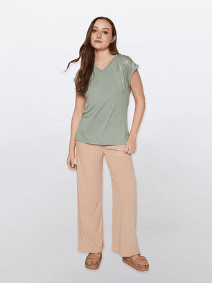 Polera Mujer Gold Hombro Verde Familyshop