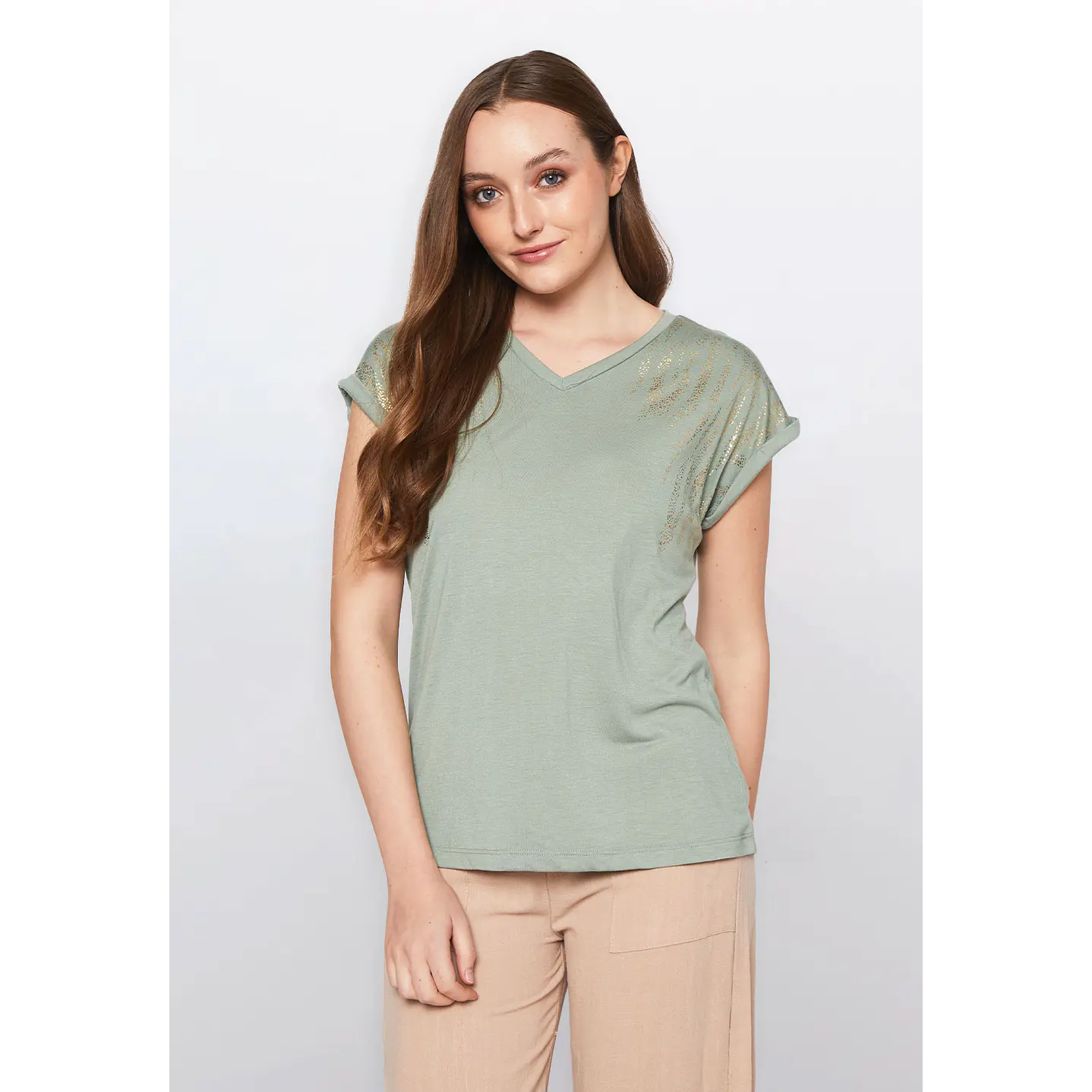 Polera Mujer Gold Hombro Verde Familyshop 1
