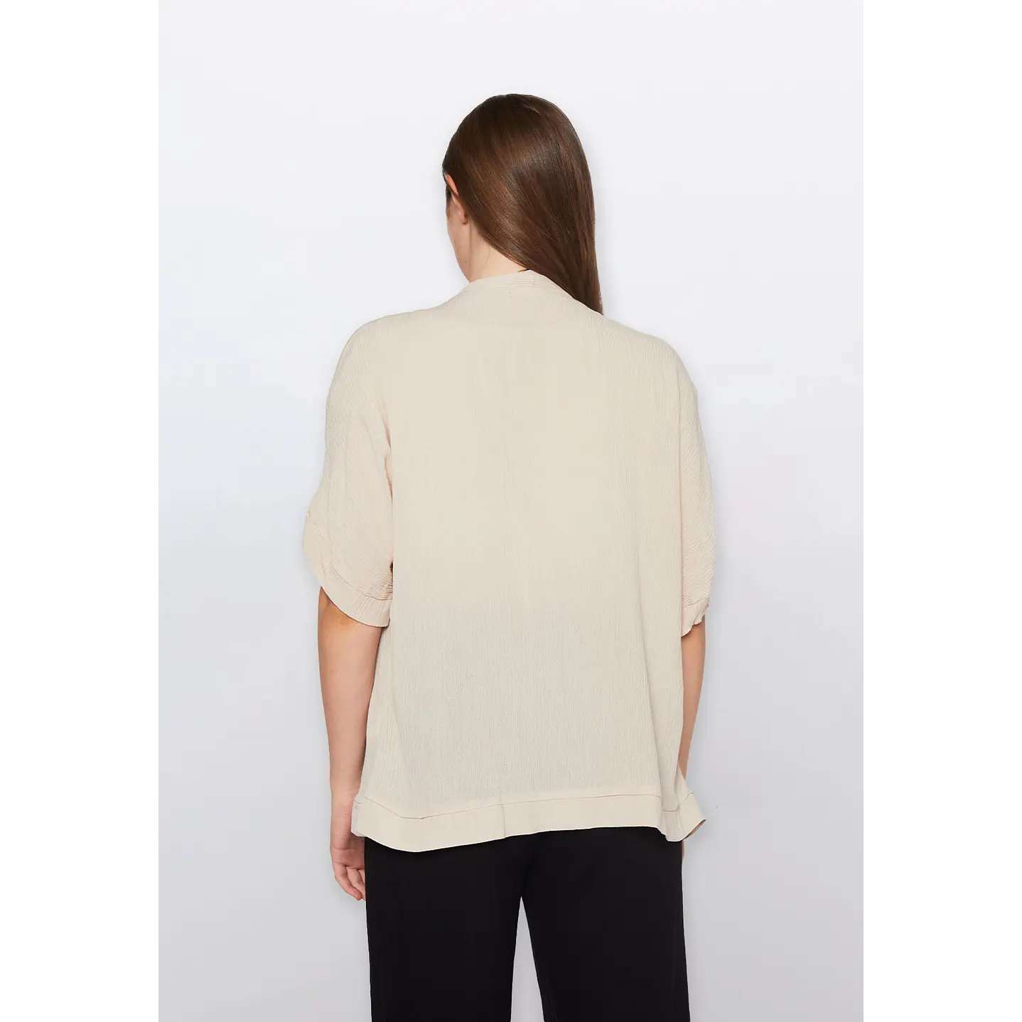 Tapado Mujer Manga Corta Beige Familyshop 4
