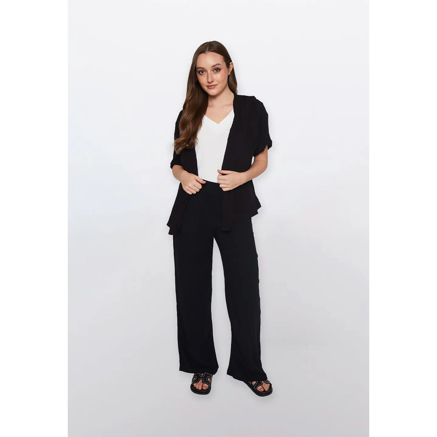 Tapado Mujer Manga Corta Negro Familyshop 2