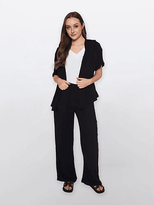 Tapado Mujer Manga Corta Negro Familyshop