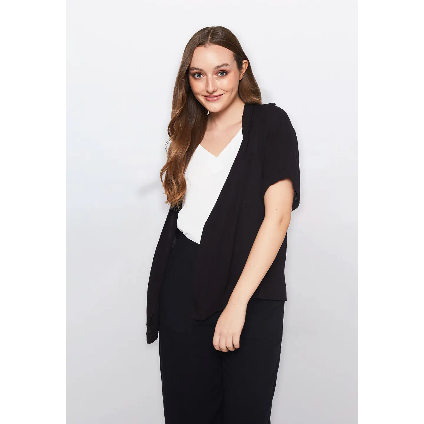 Tapado Mujer Manga Corta Negro Familyshop 1