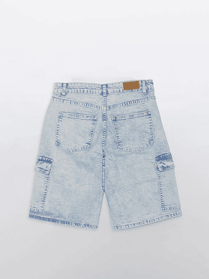 Bermuda Lolo Cargo Denim Azul Familyshop