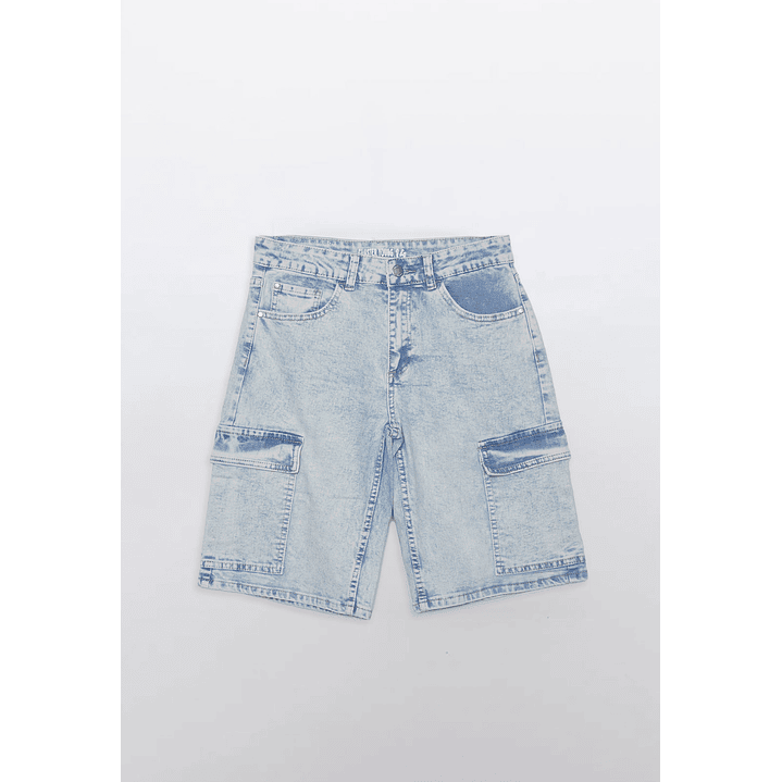 Bermuda Lolo Cargo Denim Azul Familyshop 1