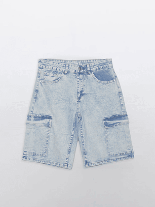 Bermuda Lolo Cargo Denim Azul Familyshop