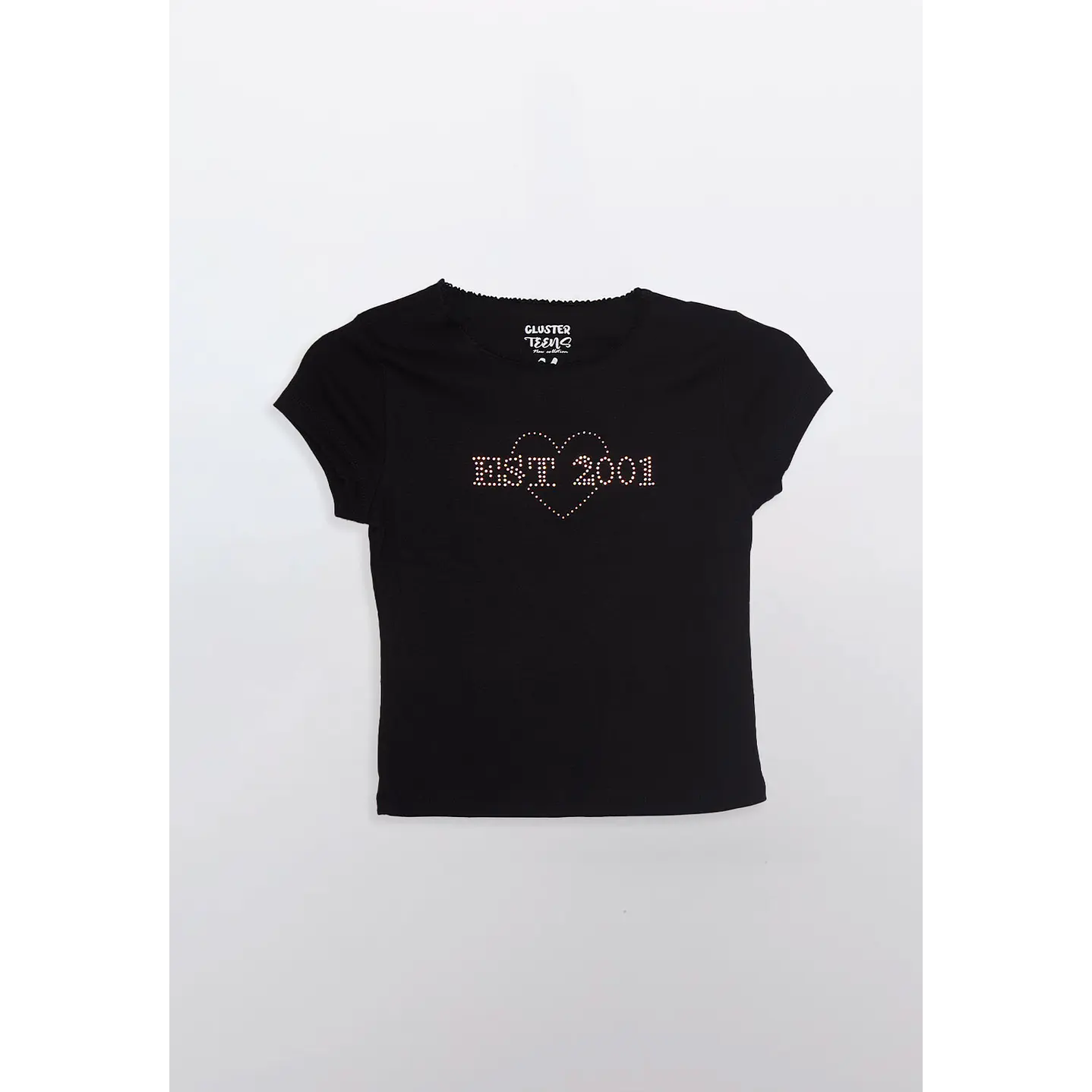 Polera Lola Strass Moda Negro Familyshop 5
