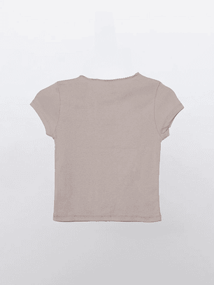 Polera Lola Strass Moda Beige Familyshop