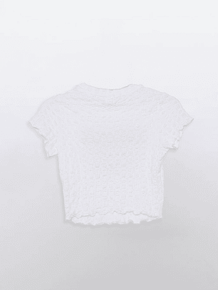 Polera Lola Textura Blanco Familyshop