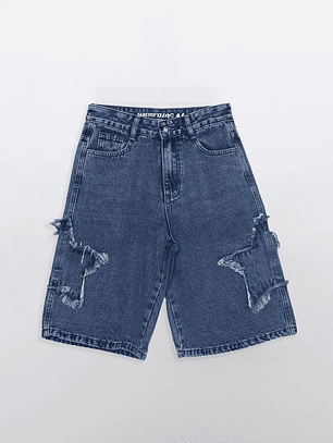 Short Lola Pretina Elástica Azul Familyshop