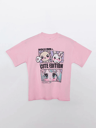 Polera Lola Anime Rosado Familyshop