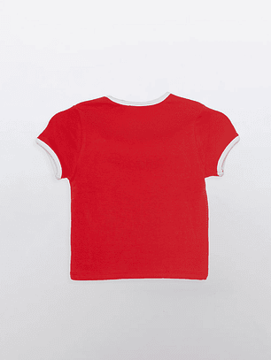 Polera Lola Manga Corta Rojo Familyshop