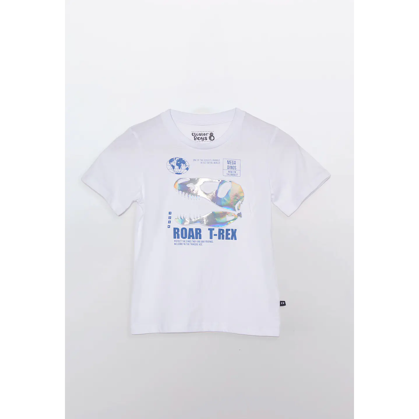 Polera Embossing Manga Corta Blanco Familyshop 1