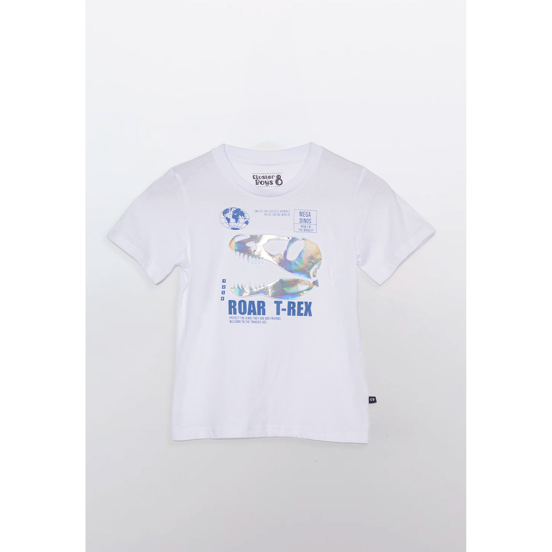 Polera Embossing Manga Corta Blanco Familyshop 1