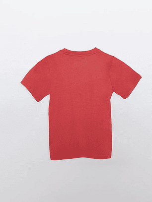 Polera Embossing Metalizado Manga Corta Rojo Familyshop