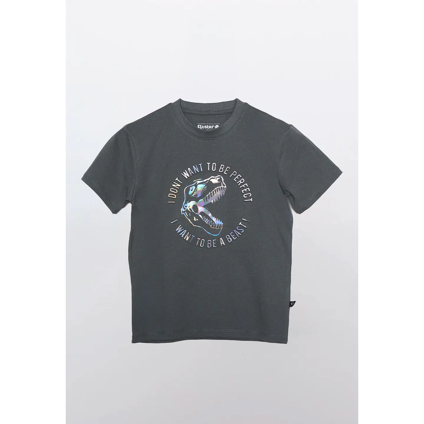 Polera Skate 3D Manga Corta Gris Familyshop 1