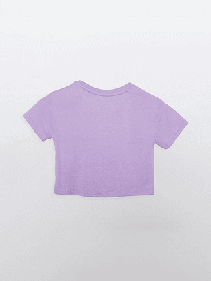Polera Niña Manga Corta Morado Familyshop