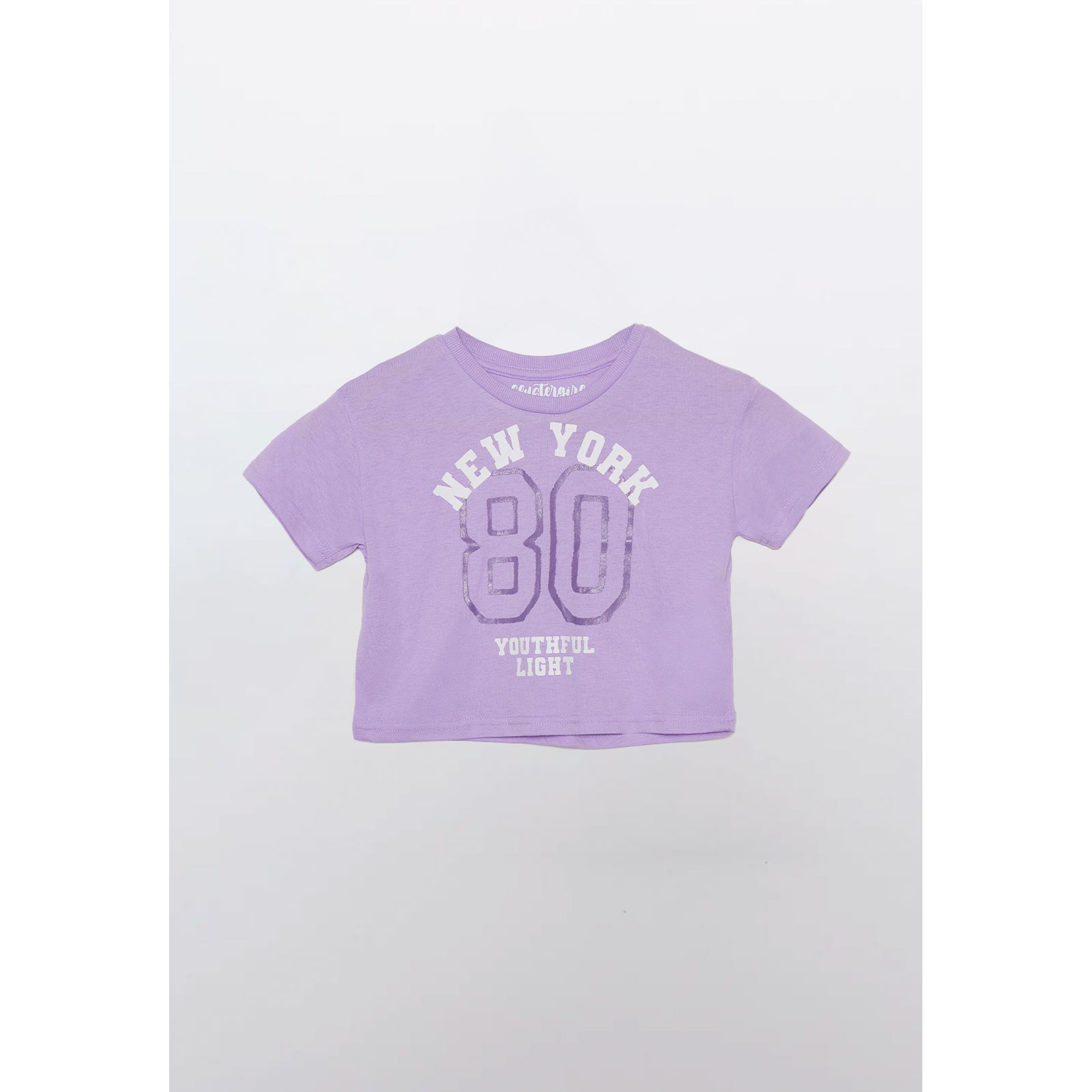 Polera Niña Manga Corta Morado Familyshop 1