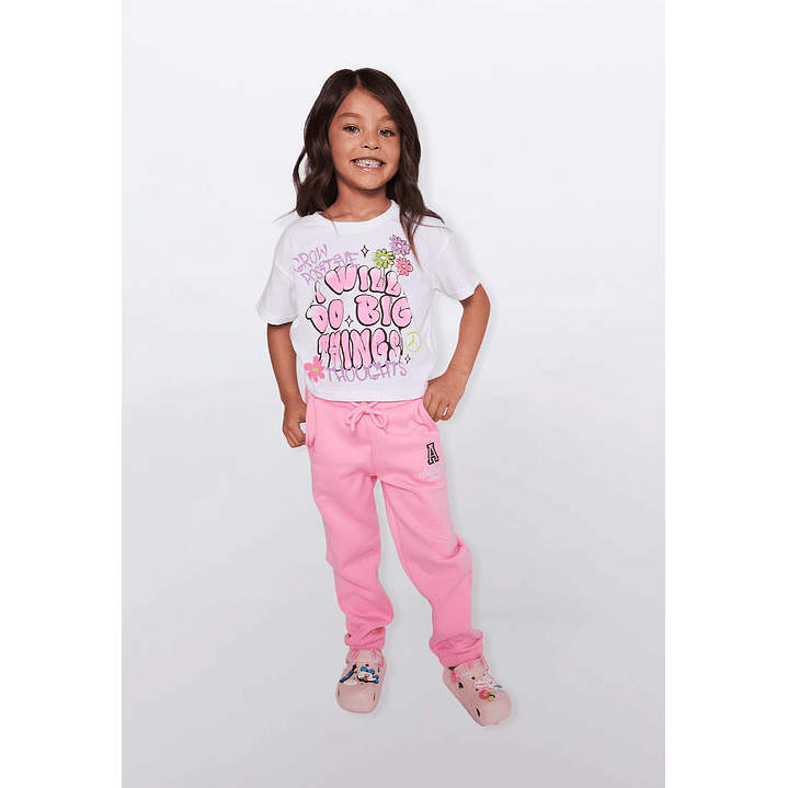 Pantalón Buzo Jogger College Niña Palo Rosa Familyshop 2