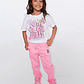Pantalón Buzo Jogger College Niña Palo Rosa Familyshop - Miniatura 2