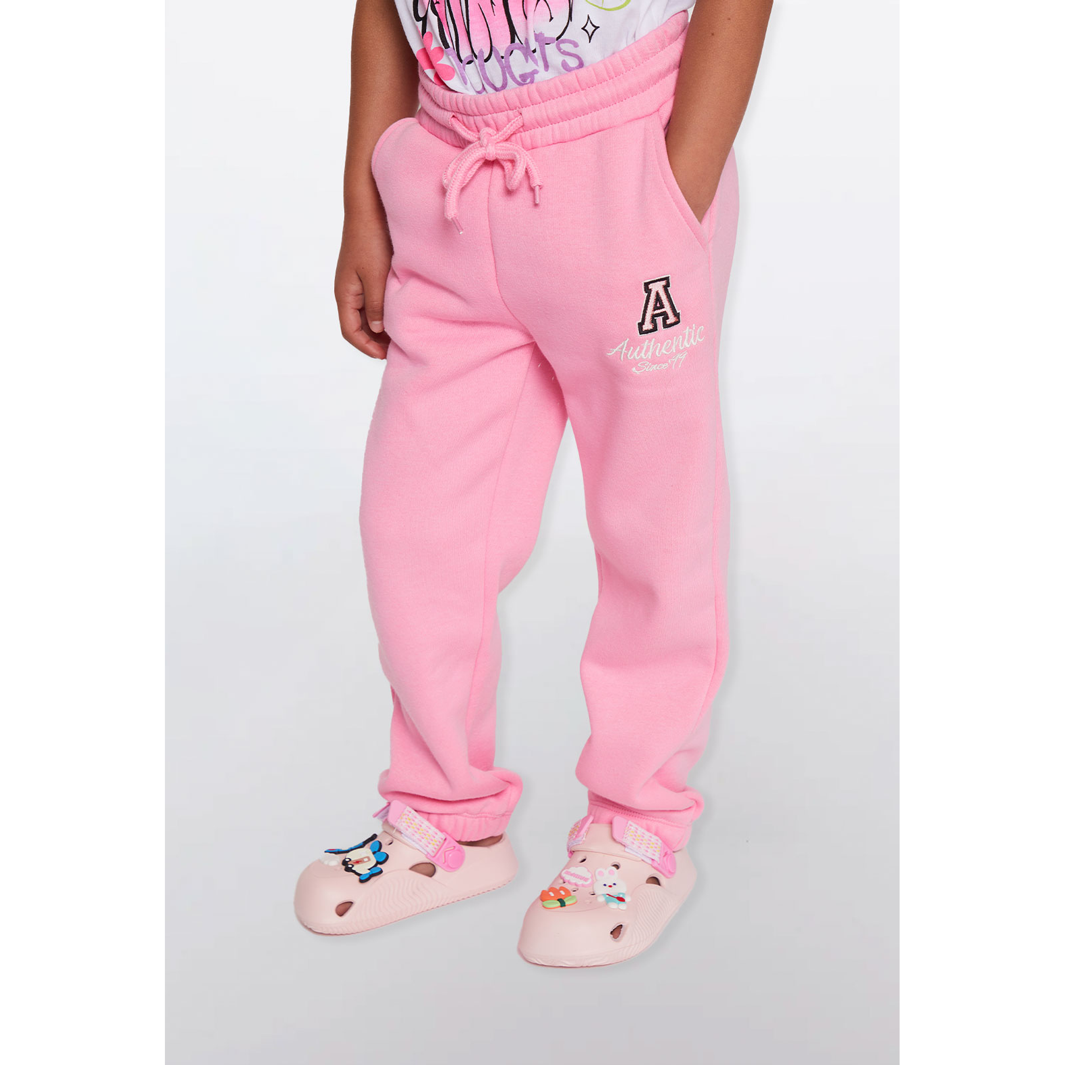 Pantalón Buzo Jogger College Niña Palo Rosa Familyshop 1
