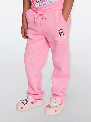 Pantalón Buzo Jogger College Niña Palo Rosa Familyshop