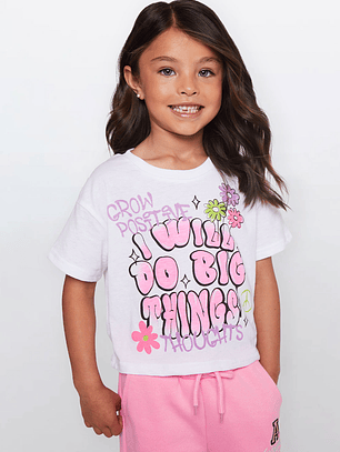 Polera Niña Grafitti Blanco Familyshop