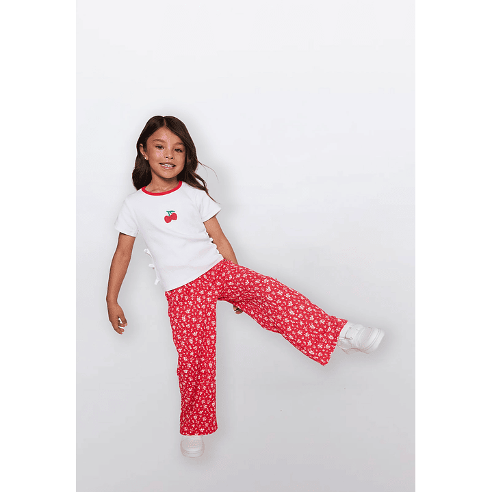 Pantalón Niña Pretina Elástica Rojo Familyshop 3