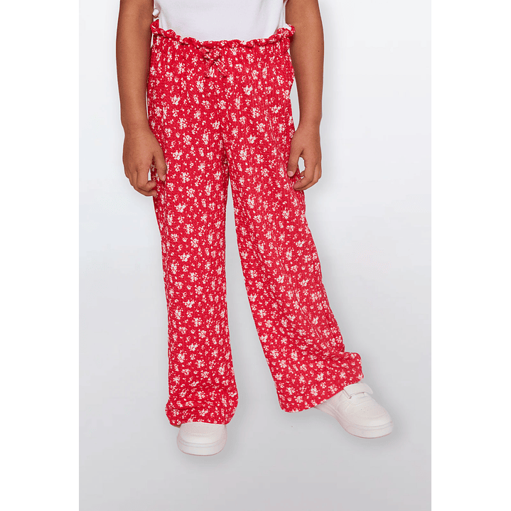 Pantalón Niña Pretina Elástica Rojo Familyshop 1