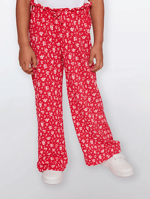 Pantalón Niña Pretina Elástica Rojo Familyshop