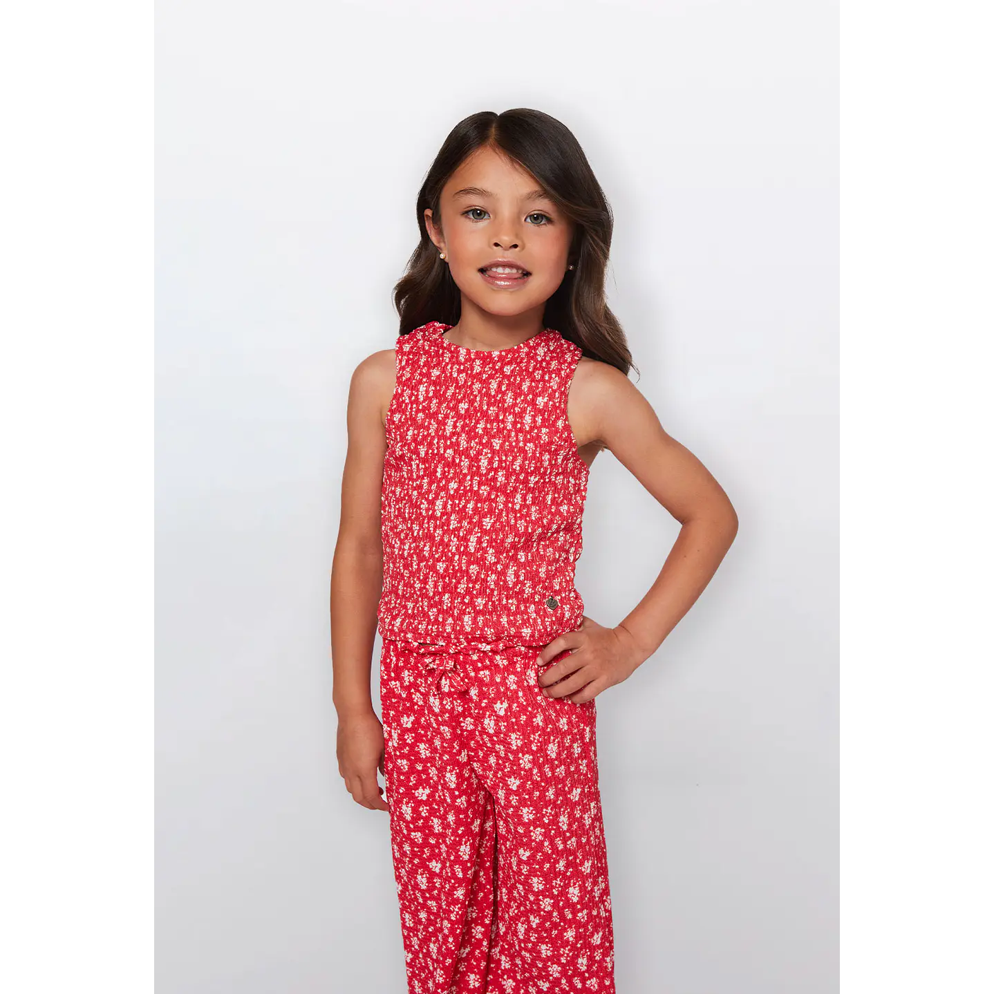 Polera Niña Sin Mangas Rojo Familyshop 1