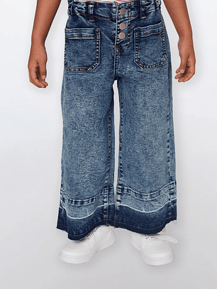 Jeans Niña Wide Leg Azul Familyshop