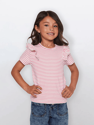 Polera Niña Vuelos Crudo Familyshop