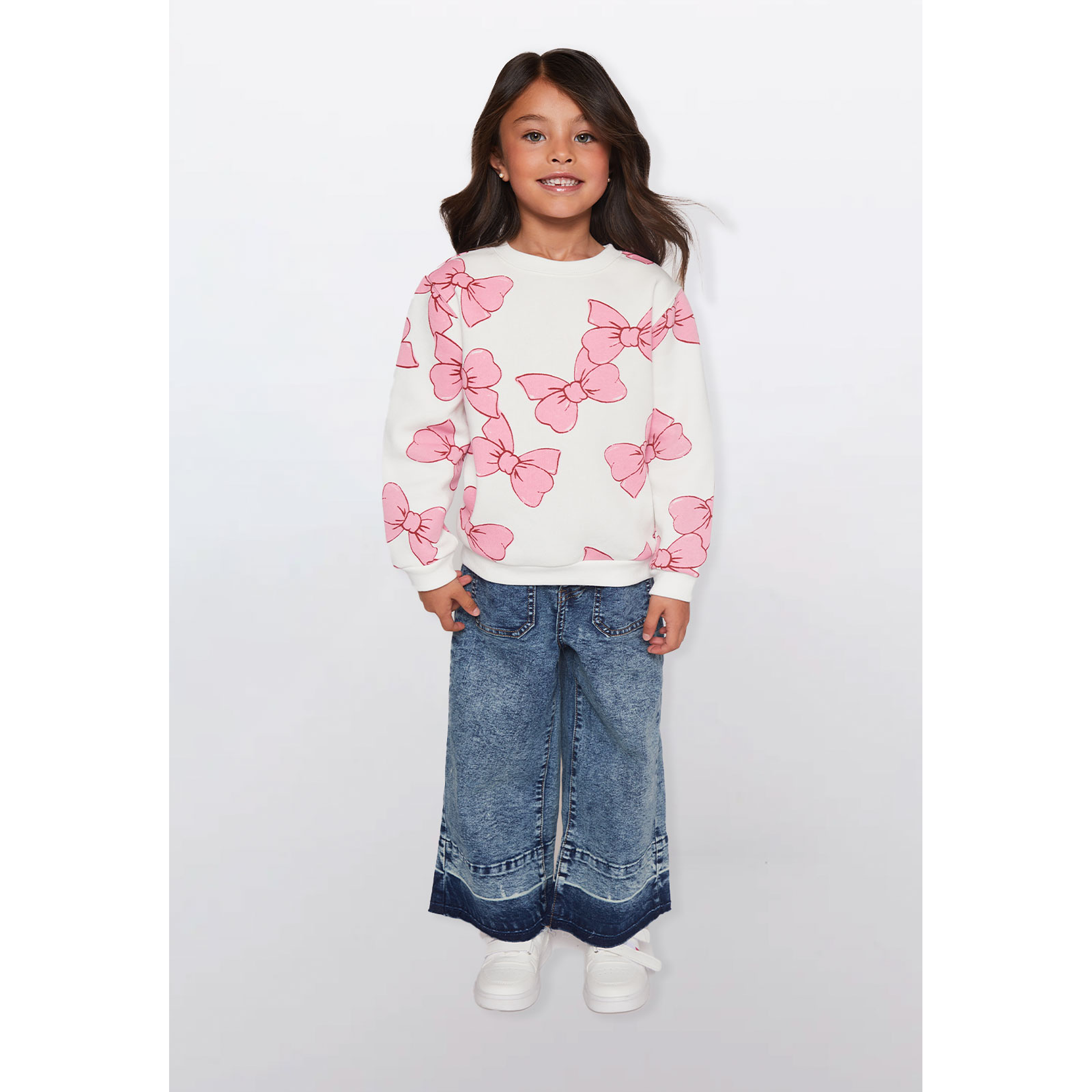 Polerón Lazos Niña Crudo Familyshop 2