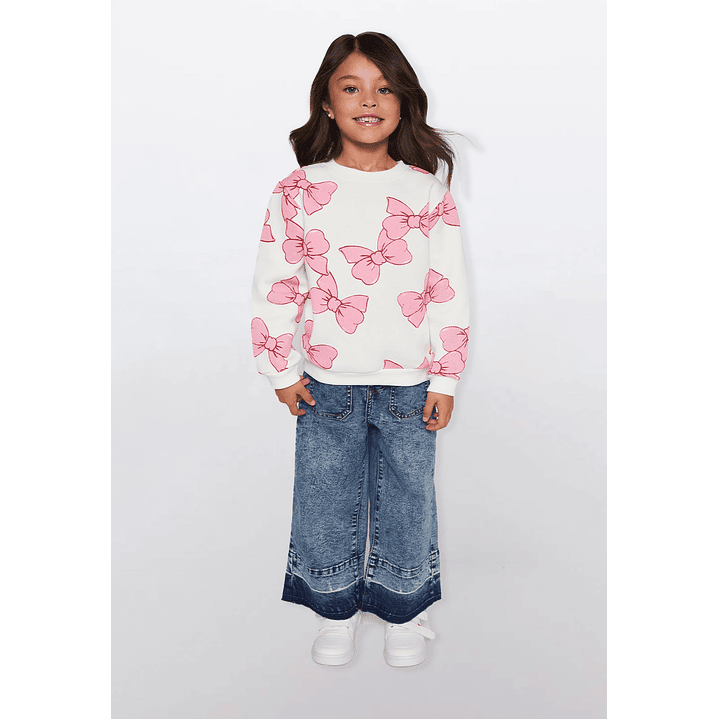 Polerón Lazos Niña Crudo Familyshop 2