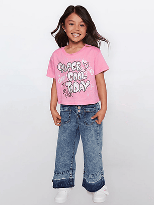 Polera Niña Grafitti Rosado Familyshop