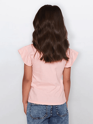 Polera Vuelos Niña Coral Familyshop